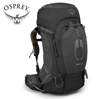 【Osprey】Atmos AG 65 登山背包 65L 男款 黑色(健行背包 徙步旅行 登山後背包)