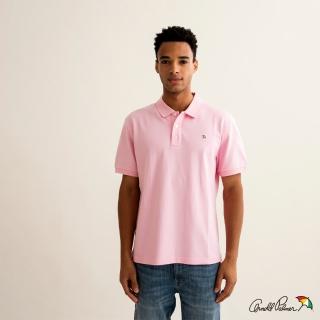 【Arnold Palmer 雨傘】男裝-小傘刺繡POLO衫(粉紅色)