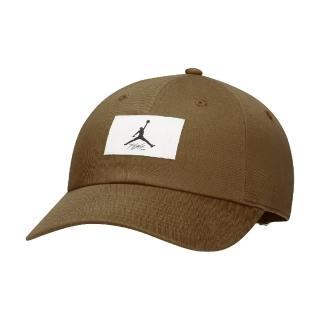 【NIKE 耐吉】帽子 Jordan Club 男女款 棕 白 棒球帽 可調式 大LOGO 喬丹 飛人(FD5181-281)