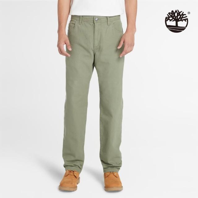 【Timberland】男款灰綠色多口袋休閒長褲(A6FW1590)