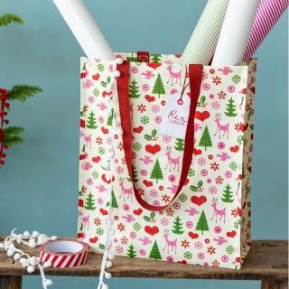 【Rex LONDON】環保購物袋 聖誕節(購物袋 環保袋 收納袋 手提袋)
