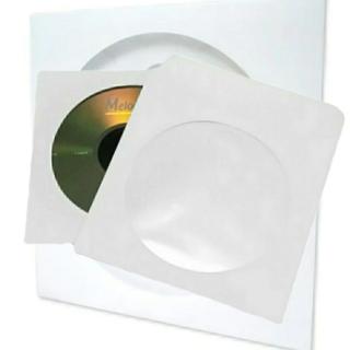 【Ainmax 艾買氏】CD DVD-R 空白燒錄片收納紙袋(100片 買再送絨布收納袋)