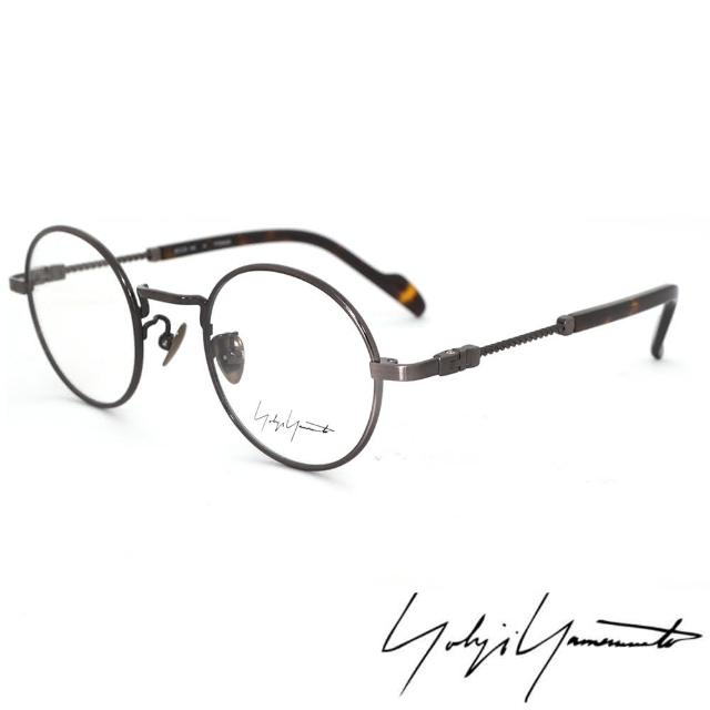 【Y-3 山本耀司】Yohji Yamamoto 日式美學復古 圓框光學眼鏡(鐵灰-YY19-0028-2)