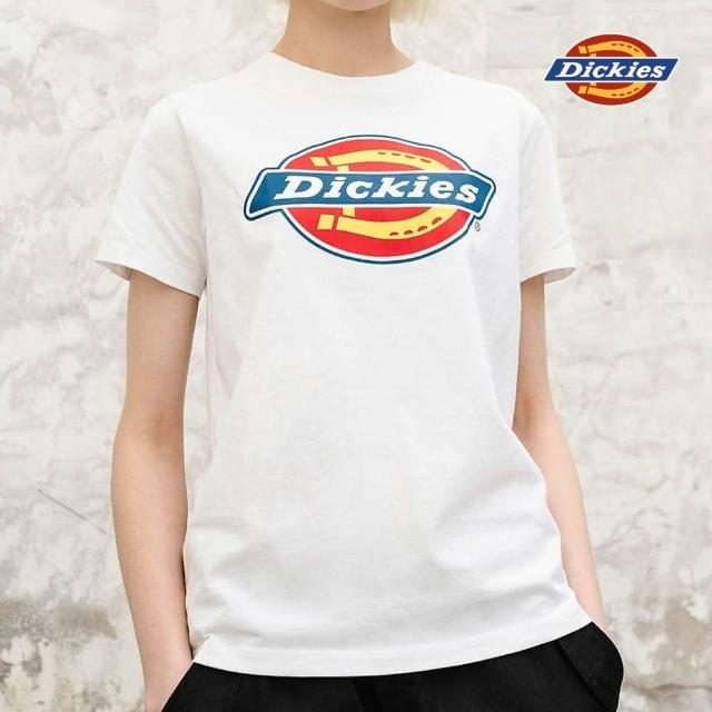 【Dickies】女款白色純棉Logo印花短袖T恤｜DK008816C4D