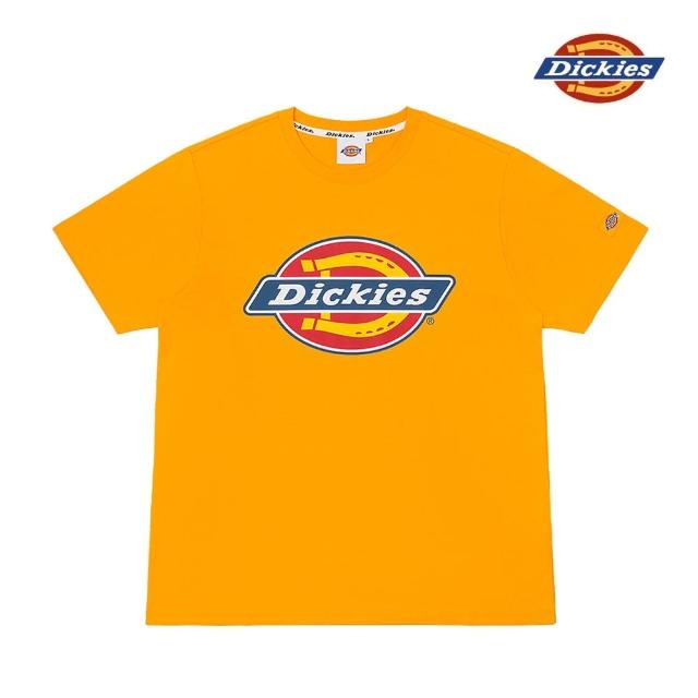 【Dickies】男女款橘黃色純棉Logo印花短袖T恤｜DK008732C51