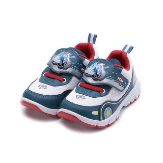 【POLI 波力】16-20cm POLI 電燈運動鞋 藍 中童鞋 POKX21226