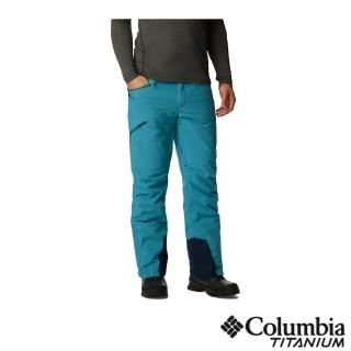 【Columbia 哥倫比亞 官方旗艦】男款-Kick TurnOmni-Tech防水金鋁點極暖雪褲-湖水藍(UWE38910AQ/HF)