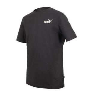 【PUMA】男基本系列ESS刺繡短袖T恤-歐規 休閒 慢跑 上衣 黑白(67597301)