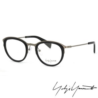 【Y-3 山本耀司】Yohji Yamamoto時尚金屬復古圓框光學眼鏡(黑銀-YY1023-019)