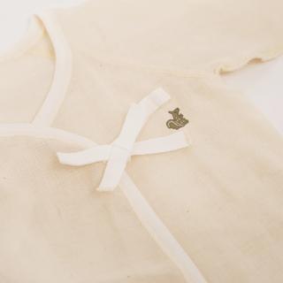 【MARURU】日本製有機棉紗布衣 松鼠刺繡二入組(日本製 無漂白無染色 寶寶baby新生兒 有機棉紗布衣 純棉)