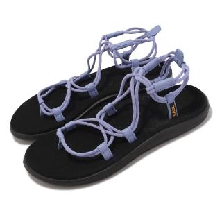 【TEVA】涼鞋 W Voya Infinity 女鞋 黑 映像紫 輕量 記憶鞋床 羅馬鞋 綁帶(1019622PIMN)