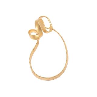 【Olivia Yao Jewellery】品牌設計款 特殊曲面 霧面金屬單支耳扣(Moirae Collectionn)