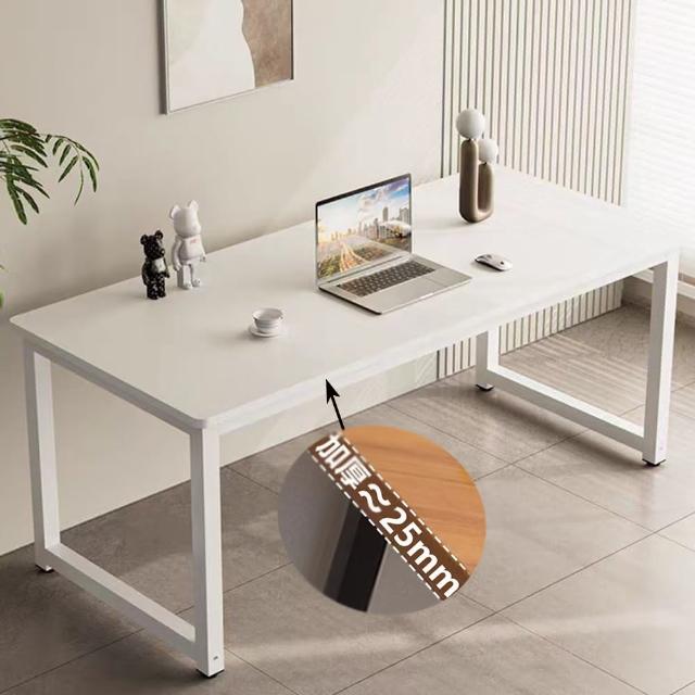 【E家工廠】書桌 電腦桌 工作桌 學習桌 組裝簡單  辦公桌 學生桌 長桌(100-KC單板桌加厚款（白色）)