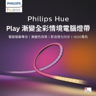 【Philips 飛利浦】Hue 智慧照明 Hue Play漸變全彩情境電腦燈帶 24 27(PH022 電玩高手首選)