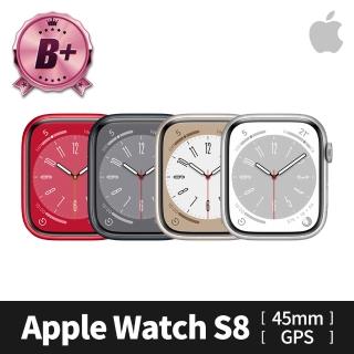 【Apple】B+ 級福利品 Apple Watch S8 GPS 45mm 鋁金屬錶殼(副廠配件/錶帶顏色隨機)
