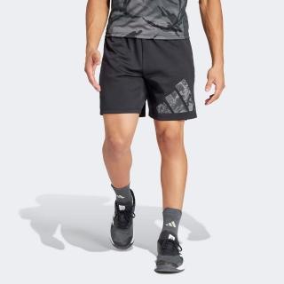 【adidas 愛迪達】WORKOUT LOGO 運動短褲(IK9682 男款運動褲 專業運動 訓練 吸濕排汗 黑)
