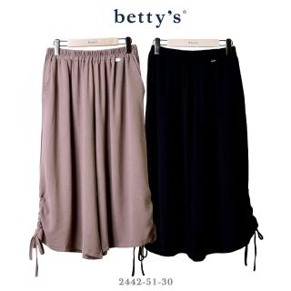 【betty’s 貝蒂思】褲管造型抽繩舒適七分寬褲(共二色)