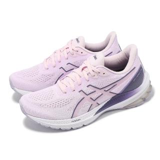 【asics 亞瑟士】慢跑鞋 GT-1000 12 女鞋 粉 紫 支撐 緩衝 亞瑟膠 高耐磨 運動鞋 亞瑟士(1012B450701)