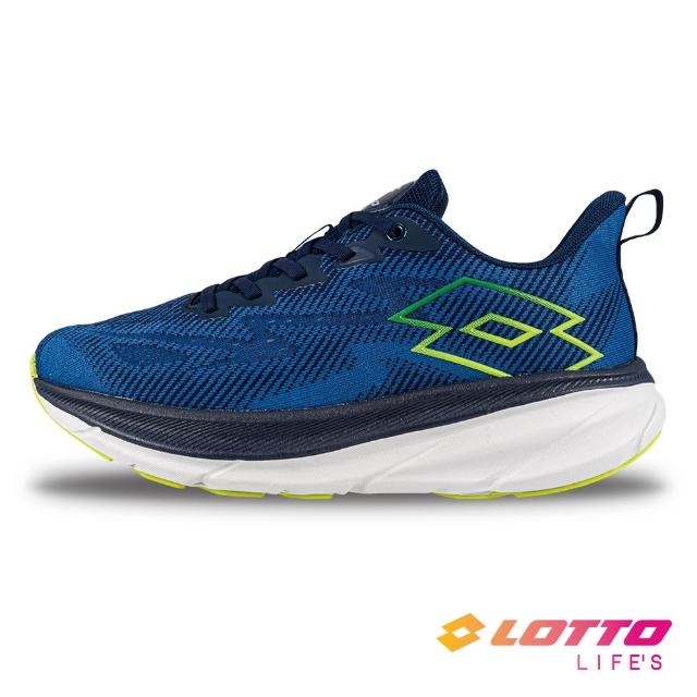 【LOTTO】男 寬楦超速跑輕量極避震跑鞋(閃電藍-LT4AMR5406)