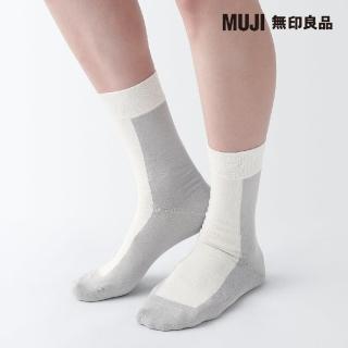 【MUJI 無印良品】女光澤感棉線編織直角襪(共5色)