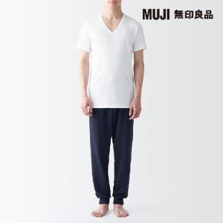 【MUJI 無印良品】男清爽舒適棉質V領短袖T恤(共3色)