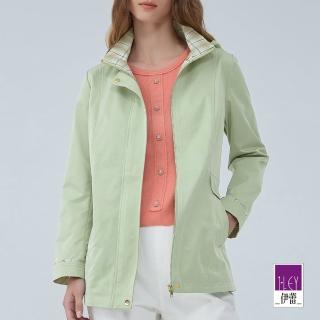 【ILEY 伊蕾】都會女伶立領拉鍊風衣外套(淺綠色；M-XL；1234534914)