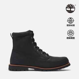 【Timberland】男款黑色全粒面皮革6吋靴(A657D015)