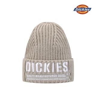 【Dickies】男女款沙色品牌刺繡大Logo針織反摺毛帽｜DK010903CH1