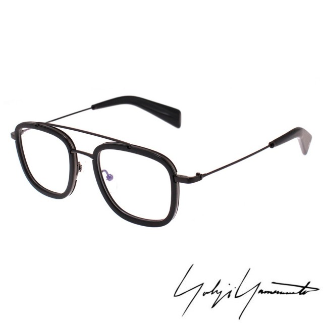 【Y-3 山本耀司】Yohji Yamamoto 方型時尚前衛光學眼鏡(黑-YY1026-002)