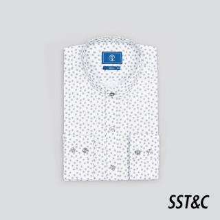 【SST&C 新品上市】舒適純棉 灰色蒲公英印花標準版襯衫 0312310020