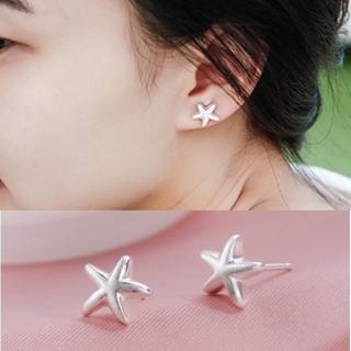 【Emi 艾迷】韓系 清新系列孤單海星 925銀針耳環