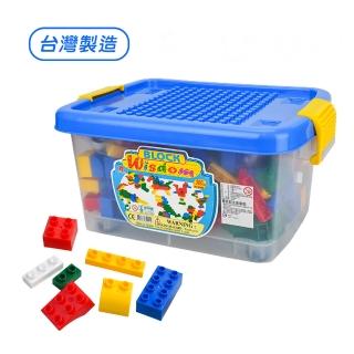 【888ezgo】ST台灣製幼兒大塊益智積木（300PCS滑輪桶裝收納組）（品質佳與樂高得寶積木相容）