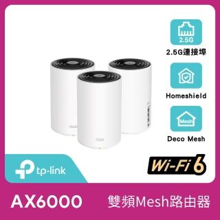 【TP-Link】三入組-Deco X80 AX6000 雙頻 AI-智慧漫遊 真Mesh 無線網路WiFi 6 網狀路由器(Wi-Fi 6分享器)