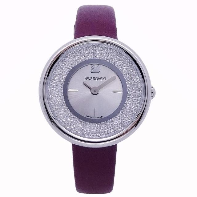 【SWAROVSKI 施華洛世奇】施華洛世奇SWAROVSKI 水晶女王降臨時尚優質秀麗腕錶-紫色-5295355