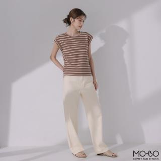 【MO-BO】MIT漸層感條紋華夫格上衣