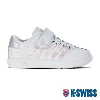 【K-SWISS】輕量訓練鞋 Classic VN VLC-童-白/粉紫(53446-963)
