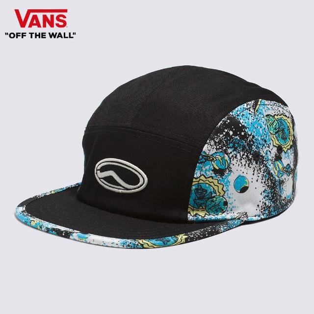 【VANS 官方旗艦】Anaheim Camper 男女款黑色/藍色圖案棒球帽
