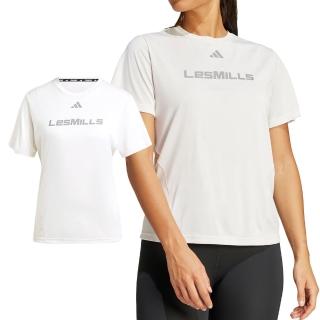 【adidas 愛迪達】Les Mills 女款 白色 吸濕 排汗 速乾 短T 運動 健身 愛迪達 短袖 IS2362