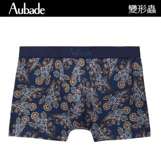 【Aubade】長版頂級莫代爾棉 彈性四角男褲 平口褲(變形蟲-2227)