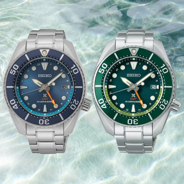 【SEIKO 精工】PROSPEX系列 SUMO相撲 GMT兩地時間 太陽能潛水腕錶   禮物推薦 畢業禮物(兩款可選)