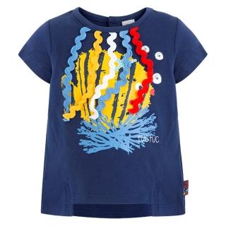 【tuc tuc】女童 藍活動海草熱帶魚T恤 12M-6A MF4192(tuctuc baby T恤)