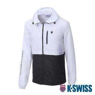 【K-SWISS】輕量抗UV防風外套 UV Plus Jacket-女-白/黑(1910254-102)