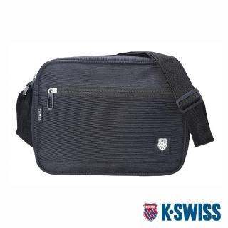【K-SWISS】運動斜肩包 Shoulder Bag-黑(BG372-008)