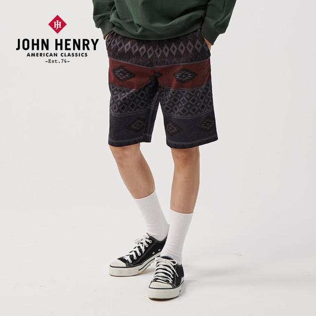 【JOHN HENRY】幾何圖騰印花短褲