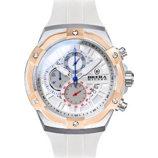 【BRERA 布雷拉】義大利 米蘭精品 SUPERSPORTIVO EVO 時尚運動風 三眼時計腕錶(BMSSQC4505C)