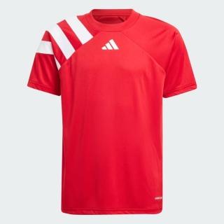 【adidas 愛迪達】FORTORE 23 短袖上衣(IK5744 兒童運動上衣 足球上衣 吸濕排汗 紅)