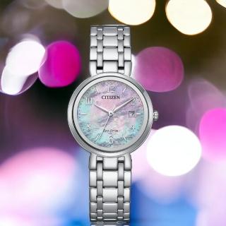 【CITIZEN 星辰】LADYS 光動能 珍珠貝 女錶 手錶 腕錶-(EW2690-81Y)