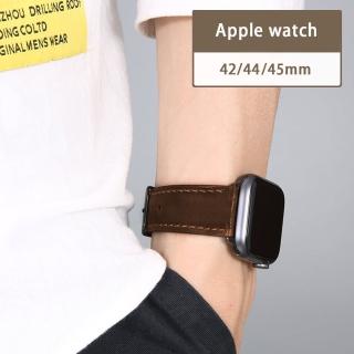 【樂邁家居】Apple Watch 皮革錶帶(45mm/44mm/42mm)