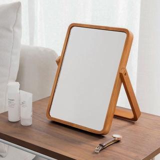 【zozo】歐式木質化妝鏡(折疊鏡/桌面化妝鏡/梳妝鏡)