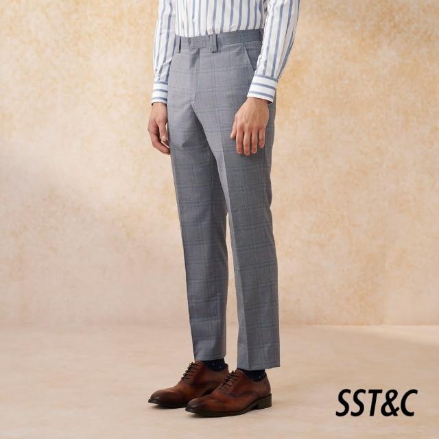 【SST&C 新品９折】灰色威爾斯格紋裁縫西裝褲0212402001